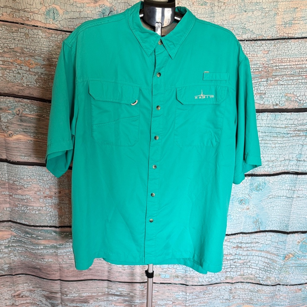 Habit Teal Button Down Shirt
